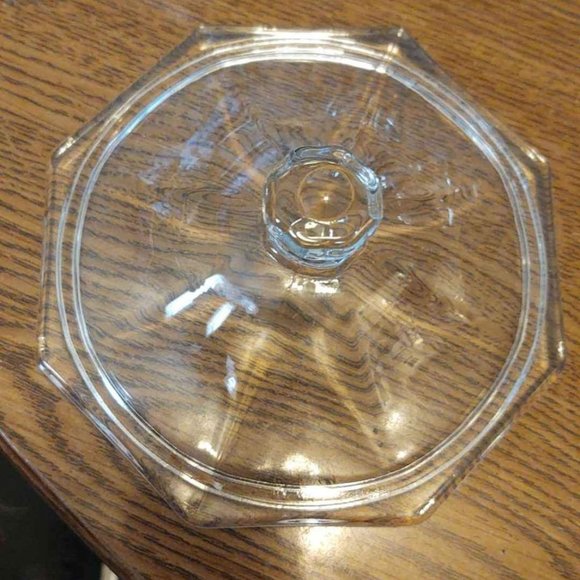Vintage Octagon Clear Glass Dish - Picture 8 of 9